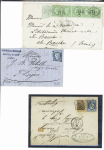 1850-1874, Lot de 21 lettres affranchies avec Cérès,