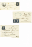 1850-1874, Lot de 21 lettres affranchies avec Cérès,