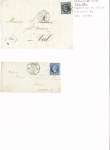 1850-1874, Lot de 21 lettres affranchies avec Cérès,