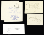 Ensemble de 12 plis avec oblitérations PP de Papeete dont CAD "Papeete Tahiti" (1922) + griffe "Port Payé", Papeete (1932) + Daguin "Voir Tahiti et y vivre" + griffe violette "Port Payé". Bel ensemble.