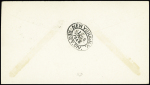 Océanie PA n°3, France Libre, en bloc de 4, OBL CAD "ile Anaa Tuamotu" (1945) sur lettre recommandée pour New-York avec arrivée. TB