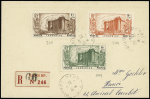 Indochine n°209 à 211, Révolution française, OBL Hanoï RP (1940) sur lettre recommandée locale avec arrivée. TB
