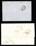 CONSTANTINOPLE - 2 lettres : n°92 OBL T15 "Constantinople