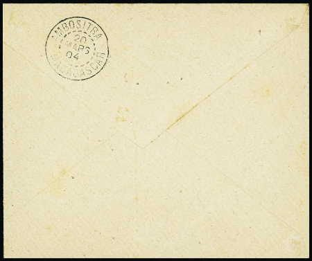 N°90, demi-timbre, OBL Vohemar (1904) sur lettre pour