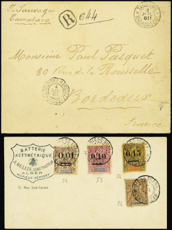 7 lettres diverses de Madagascar (1902 - 1937). TB lot