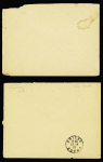 3 lettres AFF postes chérifiennes dont n°1 + 2, 2 pièces + 3 OBL rouge de Meknès (1913). TB
