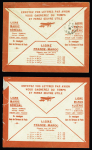 9 lettres dont jolis AFF PA 12 à 21, PA 22 à 31, n°153 à 160. TB