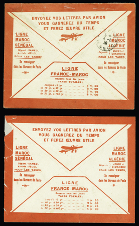 9 lettres dont jolis AFF PA 12 à 21, PA 22 à 31, n°153 à 160. TB