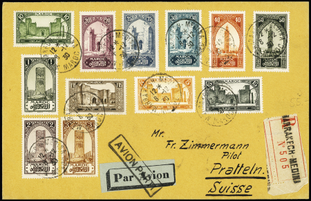 9 lettres dont jolis AFF PA 12 à 21, PA 22 à 31, n°153 à 160. TB