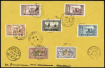 9 lettres dont jolis AFF PA 12 à 21, PA 22 à 31, n°153 à 160. TB