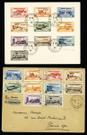 9 lettres dont jolis AFF PA 12 à 21, PA 22 à 31, n°153 à 160. TB