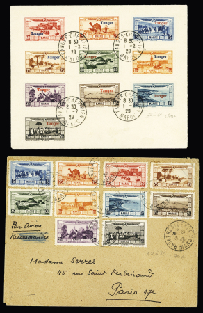 9 lettres dont jolis AFF PA 12 à 21, PA 22 à 31, n°153 à 160. TB