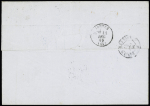 Col. Gen. N°3 + 4 + 5 OBL losange de points "MQE" + CAD "Martinique St Pierre" (1869) sur lettre pour Nantes avec arrivée. TB