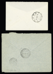 5 lettres de Martinique dont Col. Gen. N°49 + 51 + 57 OBL Saint Pierre (1893) sur env. entier postal 15 Groupe. TB