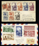 2 lettres dont Mauritanie PA6 à 8 OBL Dakar (1949) sur lettre recommandée pour les USA. TB