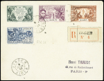3 lettres : n°57 à 62 OBL Niamey (1937) + n°53 à 56 OBL Zinder (1932) et taxe n°1 à 8 OBL CAD pointillé "Zinder, territoire de Niger" (1923). TB