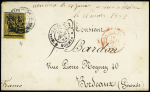 N°4 OBL Nouméa (1882) sur lettre pour Bordeaux avec