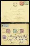 1912-1949, 5 lettres de Nouvelle Calédonie avec AFF