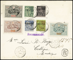 N°13 à 16 + 47 à 50 OBL Obock (1894) sur lettre recommandée