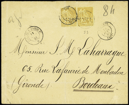 Colonies générales n°53 en paire OBL CAD "Papeete Taïti"