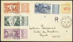 Océanie n°80 à 83 OBL CAD "Sce de la Plonge Tuamotu" (1931) sur lettre recommandée. TB