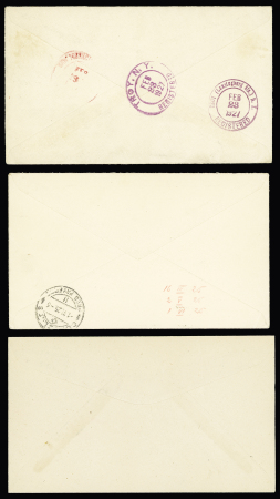 Océanie - 12 lettres AFF divers (1905 - 1951) dont BF1 seul. TB lot