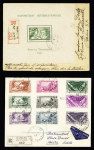 Océanie - 12 lettres AFF divers (1905 - 1951) dont BF1 seul. TB lot