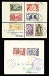 Océanie - 12 lettres AFF divers (1905 - 1951) dont BF1 seul. TB lot