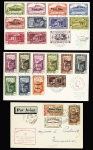 10 plis de la Réunion (1897 - 1948) dont 2 avec cachet rouge réouverture liaison aérienne France Libre Réunion Madagascar 20.12.1943. TB