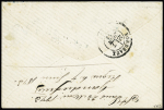 Colonies générales n°9 + 17 + 22 OBL losange de points bleu + CAD "Sénégal et dep. St Louis" (1873) sur lettre pour Bordeaux avec CAD d'entrée noir "1 Col. Fr. Paq. Fr 1 Bordeaux 1" sur lettre. TB
