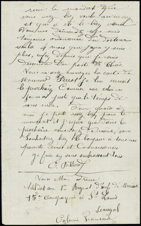 Col. Gen. N°23, 25c bleu, OBL losange de points "SNG" + CAD octogonal "Corr d'armées St Louis" (1876) sur lettre pour Beaune. TB