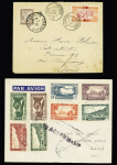 9 lettres avec AFF divers du Sénégal (1894 - 1955). TB