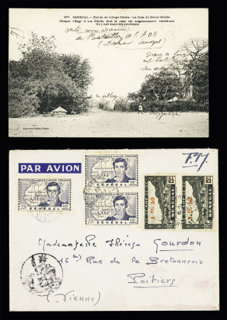 9 lettres avec AFF divers du Sénégal (1894 - 1955). TB