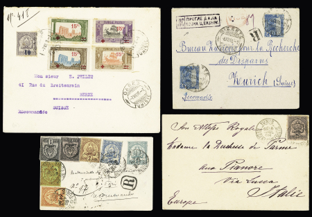 Tunisie : 14 plis (1898 - 1949) dont premiers vols. TB