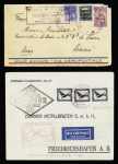 4 plis avion divers dont vol Berlin Rio de Janeiro (3/22 - 6 - 1931) par le DO X AFF Allemagne PA n°33, 3 pièces (cote 135€ -  M n°450). TB