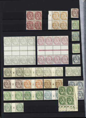 1900-40, Bel ensemble de semi-modernes et taxes en deux