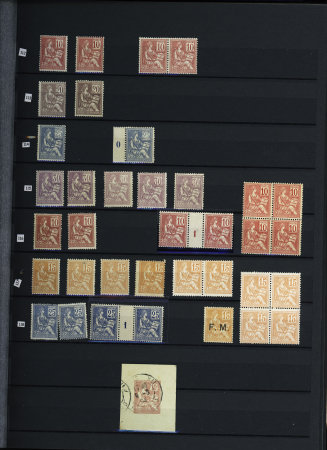 1900-40, Bel ensemble de semi-modernes et taxes en deux