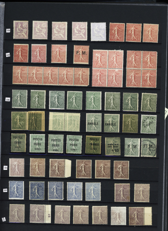 1900-40, Bel ensemble de semi-modernes et taxes en deux