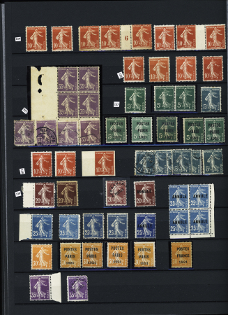 1900-40, Bel ensemble de semi-modernes et taxes en deux