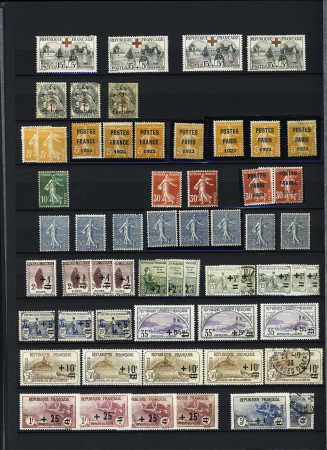 1900-40, Bel ensemble de semi-modernes et taxes en deux
