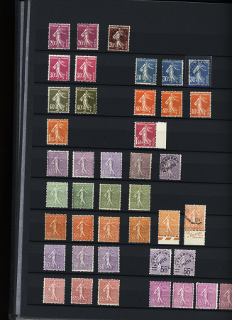 1900-40, Bel ensemble de semi-modernes et taxes en deux