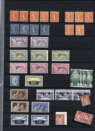 1900-40, Bel ensemble de semi-modernes et taxes en deux