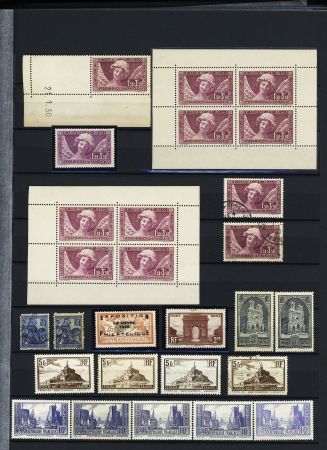 1900-40, Bel ensemble de semi-modernes et taxes en deux