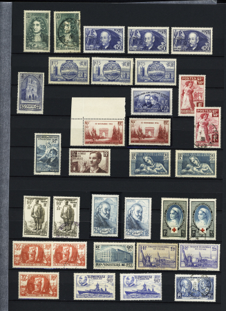 1900-40, Bel ensemble de semi-modernes et taxes en deux
