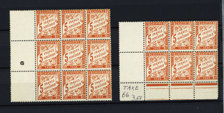1900-40, Bel ensemble de semi-modernes et taxes en deux