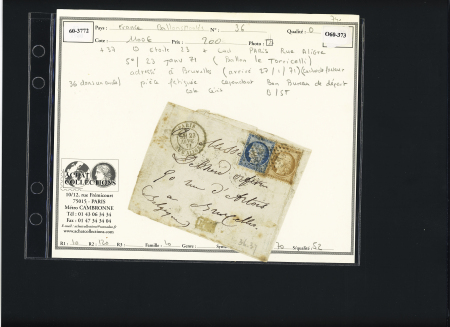 1870-1871, Sélection de 11 BALLONS MONTES sur cartes
