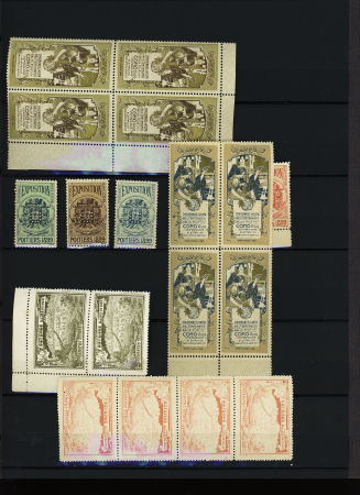 1900, Lot de vignettes de l'Exposition Universelle de