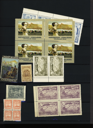 1900, Lot de vignettes de l'Exposition Universelle de