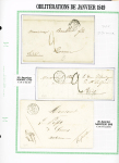 JANVIER 1849, 22 lettres toutes de différentes dates