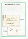 JANVIER 1849, 22 lettres toutes de différentes dates